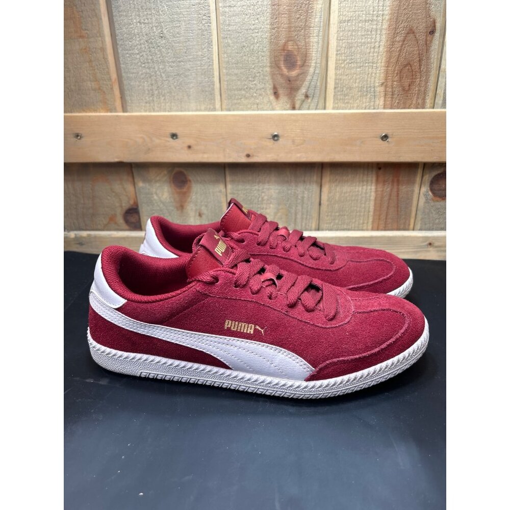 Puma Mens Red & White Suede Retro Sneakers US Size 10